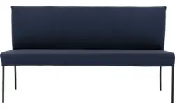Goossens eetkamerbank funk blauw leer - 8227364-01