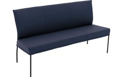 Goossens eetkamerbank funk blauw leer - 8227364-01