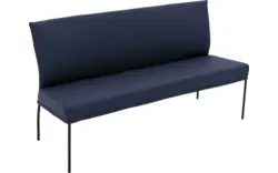 Goossens eetkamerbank funk blauw leer - 8227364-01