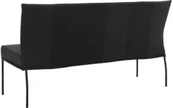 Goossens eetkamerbank funk zwart leer - 8227366-01