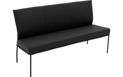 Goossens eetkamerbank funk zwart leer - 8227366-01