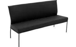 Goossens eetkamerbank funk zwart leer - 8227366-01