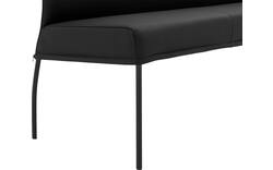 Goossens eetkamerbank funk zwart leer - 8227366-01