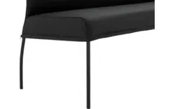 Goossens eetkamerbank funk zwart leer - 8227366-01