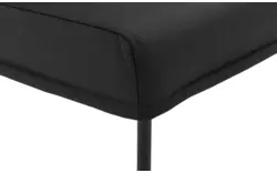 Goossens eetkamerbank funk zwart leer - 8227366-01