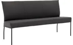 Goossens eetkamerbank funk grijs leer - 8227368-01
