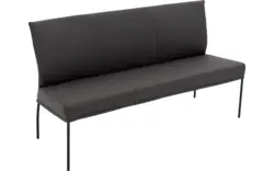 Goossens eetkamerbank funk grijs leer - 8227368-01