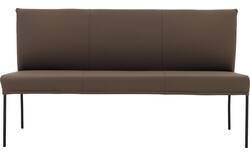 Goossens eetkamerbank funk bruin leer - 8227374-01