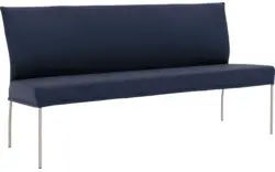 Goossens eetkamerbank funk blauw leer - 8227395-01