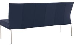Goossens eetkamerbank funk blauw leer - 8227395-02