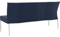 Goossens eetkamerbank funk blauw leer - 8227395-01