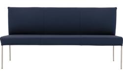 Goossens eetkamerbank funk blauw leer - 8227395-01