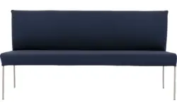 Goossens eetkamerbank funk blauw leer - 8227395-01