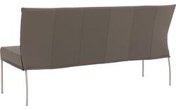 Goossens eetkamerbank funk grijs leer - 8227396-02
