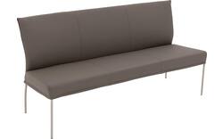 Goossens eetkamerbank funk grijs leer - 8227396-01