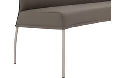 Goossens eetkamerbank funk grijs leer - 8227396-01