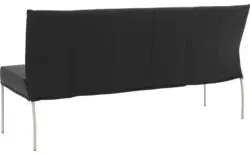 Goossens eetkamerbank funk zwart leer - 8227397-01