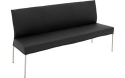 Goossens eetkamerbank funk zwart leer - 8227397-01
