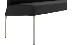Goossens eetkamerbank funk zwart leer - 8227397-01