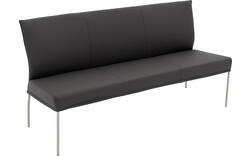Goossens eetkamerbank funk grijs leer - 8227398-01