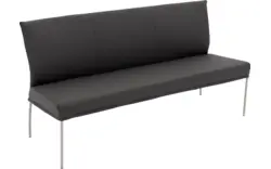Goossens eetkamerbank funk grijs leer - 8227398-01
