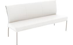 Goossens eetkamerbank funk wit leer - 8227403-01