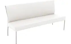 Goossens eetkamerbank funk wit leer - 8227403-01