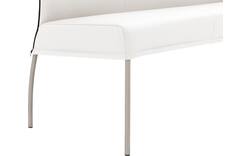 Goossens eetkamerbank funk wit leer - 8227403-01
