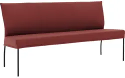 Goossens eetkamerbank funk rood leer - 8227415-01