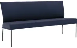 Goossens eetkamerbank funk blauw leer - 8227416-01