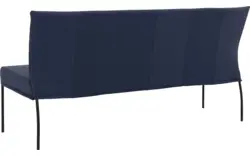 Goossens eetkamerbank funk blauw leer - 8227416-01