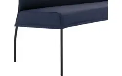 Goossens eetkamerbank funk blauw leer - 8227416-01
