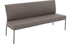 Goossens eetkamerbank funk grijs leer - 8227417-01