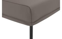 Goossens eetkamerbank funk grijs leer - 8227417-01