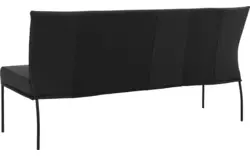 Goossens eetkamerbank funk zwart leer - 8227418-01