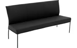 Goossens eetkamerbank funk zwart leer - 8227418-01