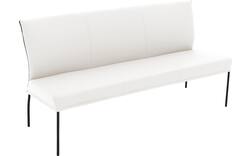 Goossens eetkamerbank funk wit leer - 8227424-01