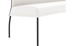 Goossens eetkamerbank funk wit leer - 8227424-01