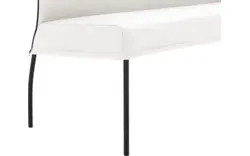 Goossens eetkamerbank funk wit leer - 8227424-01