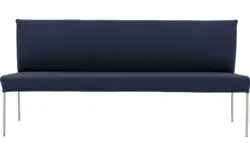 Goossens eetkamerbank funk blauw leer - 8227437-01