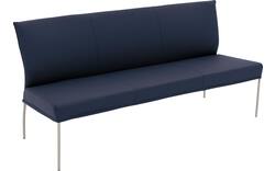 Goossens eetkamerbank funk blauw leer - 8227437-01