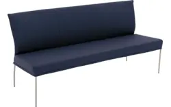 Goossens eetkamerbank funk blauw leer - 8227437-01