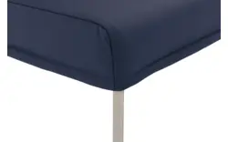 Goossens eetkamerbank funk blauw leer - 8227437-01