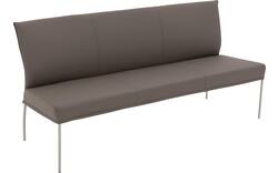 Goossens eetkamerbank funk grijs leer - 8227438-01
