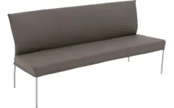 Goossens eetkamerbank funk grijs leer - 8227438-01