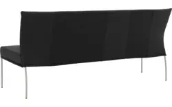 Goossens eetkamerbank funk zwart leer - 8227439-01