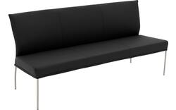 Goossens eetkamerbank funk zwart leer - 8227439-01