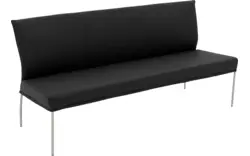 Goossens eetkamerbank funk zwart leer - 8227439-01