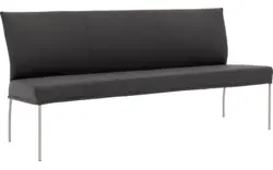 Goossens eetkamerbank funk grijs leer - 8227440-01