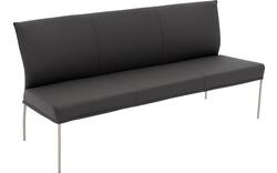 Goossens eetkamerbank funk grijs leer - 8227440-01